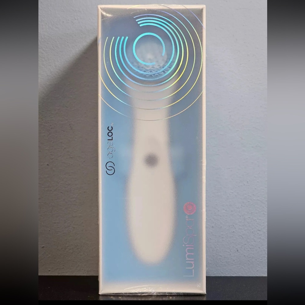 Nu Skin ageLOC LumiSpa iO White & Blue Device w/ Normal Brush Head - New! NuSkin
